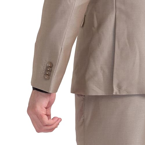 Park Avenue Men's Terry Rayon Blend Business Suit Pants Set (PIDL00259-O6_Dark Brown