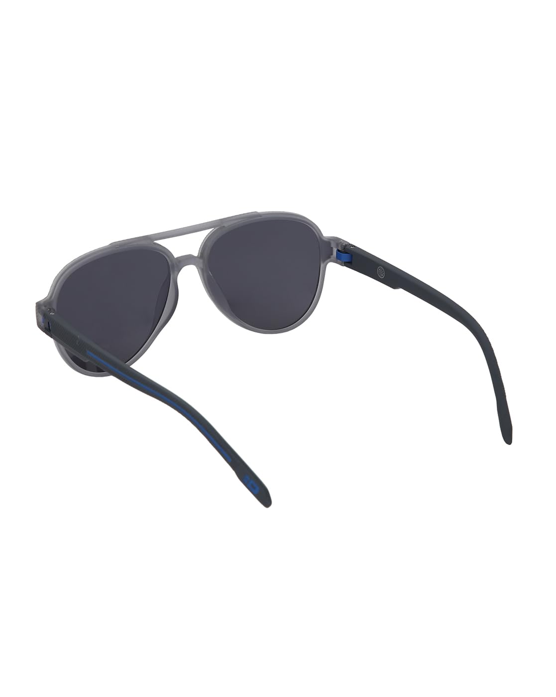 Carlton London Grey Toned with Blue Polarised Lens Aviator Sunglass for men