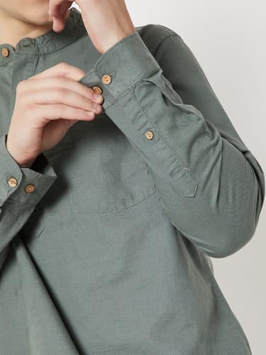 Max Men Solid Short Kurta (Green_L)