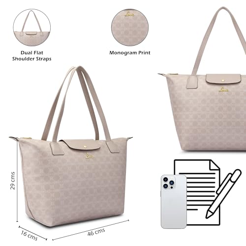 Lavie Women's Mono Vincy Tote Handbag for Women | Tote Bag for Work | Ladies purse | Stylish Shoulder Bag | Gift for Women