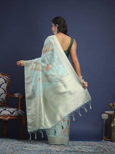 Meena Bazaar Women's Art Silk Saree | Elegant Designer Silk Saree | Soft Lightweight Traditional Ethnic Saree for Wedding, Festival, Party & Special Occasions
