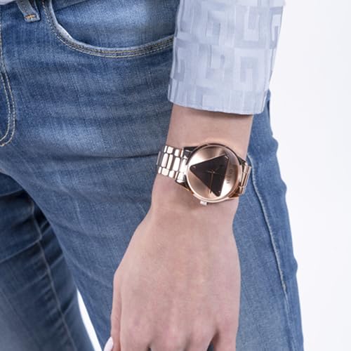 GUESS Stainless Steel Analog Gold Dial Women Watch-Gw0485L2, Rose Gold Band