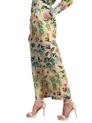 VERO MODA Women's Straight Fit High-Rise Multicolor Pants