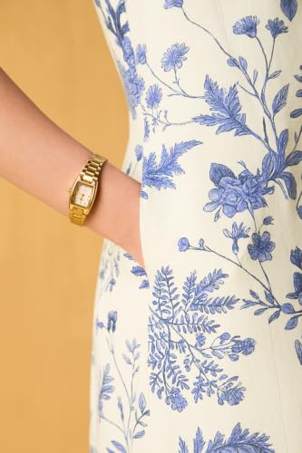 Women White Print Knee Length Casual Dress
