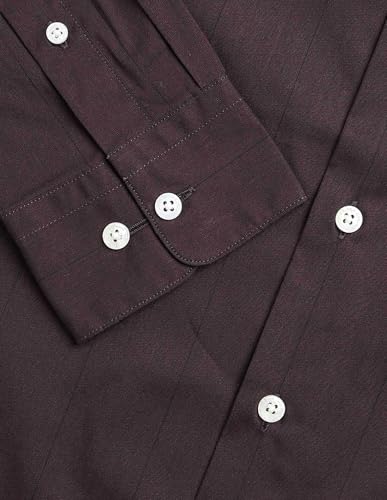 U.S.Polo ASSN. Men's Striped Tailored Fit Shirt (USSHT3110_Wine