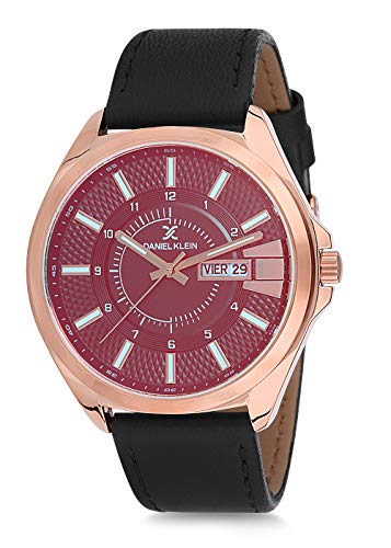 Daniel Klein Leather Analog Black Dial Men's Watch-Dk12172-4