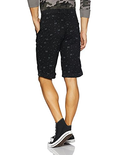 Diverse Men's Slim Fit Cotton Shorts (DVS01S2L01-3-38_Black)