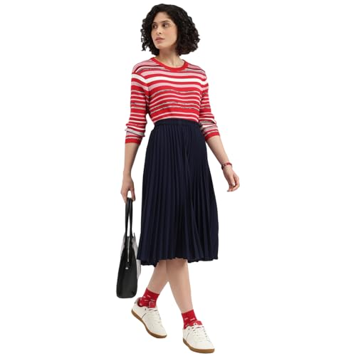 United Colors of Benetton Women's Cotton Round Neck Sweater (25A1099W3R68I901_Multicolour