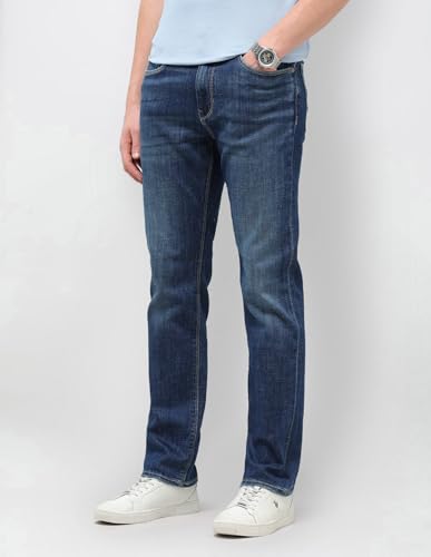U.S. Polo Assn. Denim Co. Men's Harold Slim Straight Fit Blue Jeans (UDJEN2003_Blue_32)