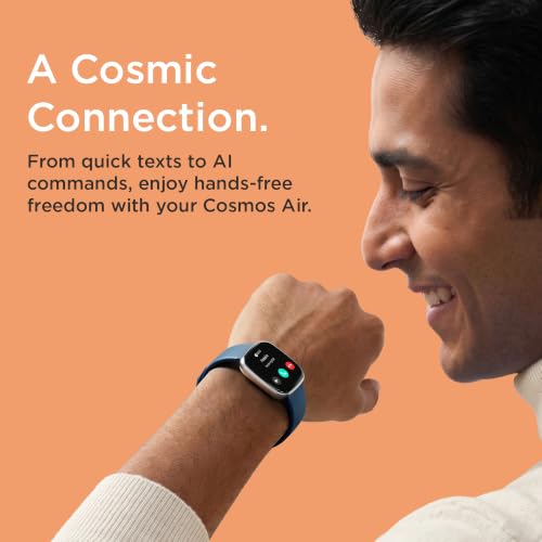 Pebble Cosmos Air 1.73" HD Display Smartwatch with Bluetooth Calling & Voice Assistant (Classic Blue)