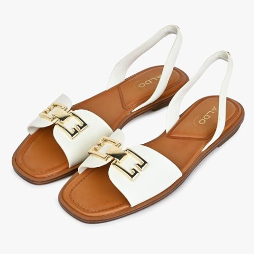 Aldo Agreinwan Women's White Flat Sandals