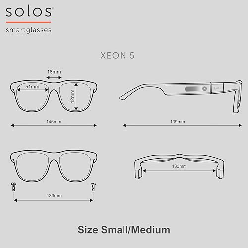 SOLOS AI Powered Glasses | AirGo3 Xeon 5S | Shiny Black | Photochromic | Lenses Integrated ChatGPT for Travel and Real Time Translation | Stereo Speakers | Compatible with iOS and Android