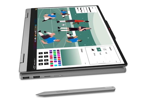 Lenovo IdeaPad 5 2-in-1 AMD Ryzen 7 445 (16GB RAM/512GB SSD/14 (35.5cm)/WUXGA IPS/Copilot+PC/Windows 11/MS 365 Basic+Office 2024/Lenovo Pen Gen 2/Grey/1.54Kg), 83UH000HIN Convertible Laptop