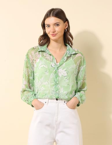 U.S. POLO ASSN. Women's Relaxed Fit Shirt (UWSS25SHT217