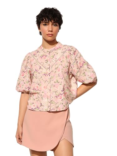 ONLY Women's Regular Fit Pink Top