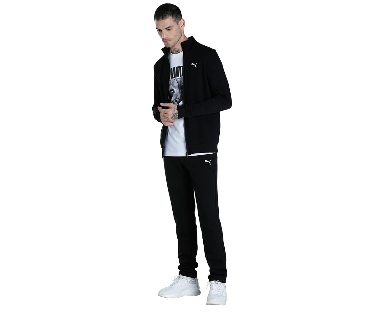 Puma Cotton Blend Men's Relaxed Fit A-Line Standard Length Coat (84666699_Black_Xl)