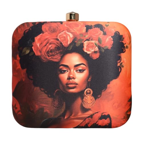 Artklim Afro Women Portrait Printed Clutch