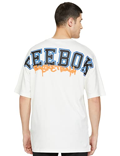 Reebok Unisex-Adult Graphic Regular Fit T-Shirts (HB9649_Chalk L)