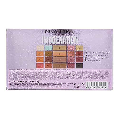 Makeup Revolution X Imogenation The Eyeshadow Palette, Multicolor, 20.8g