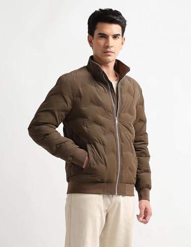 Arrow Sports Men's A-Line Coat (ASAKJK4741_Light Brown