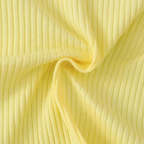 Hopscotch Girls Full Sleeves Yellow 2-Pc Textured Jeans Set For Age (9-12 Months)