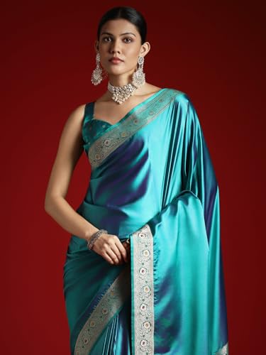 AKHILAM Women's Kanjivaram Woven Soft Silk Saree With Blouse Piece