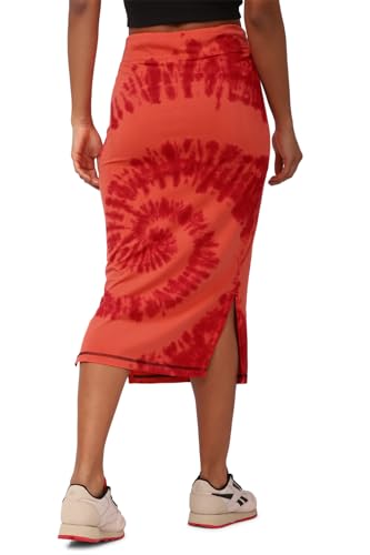 Reebok Classic Women's CL SR TI D&D Jersey Skirt Slim fit Skirt, Orange, Medium