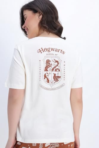 Zivame Harry Potter Knit Cotton Loungewear Set - Caremal CAF, L