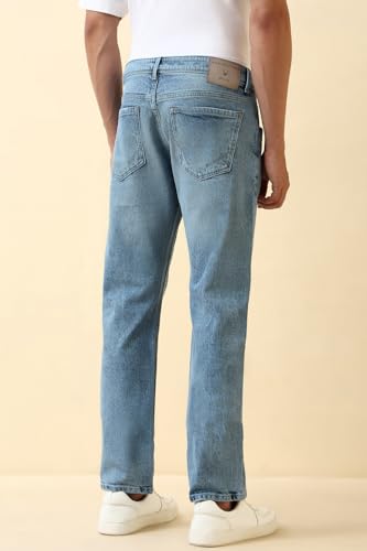 Men Blue Light Wash Jeans