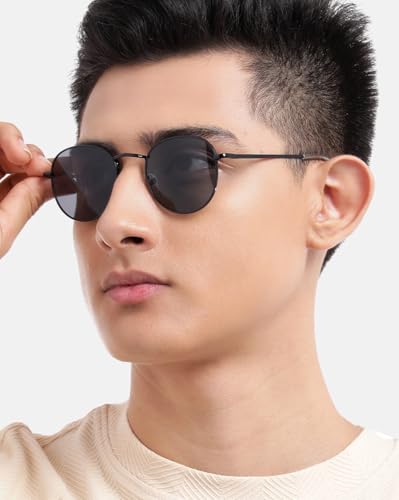 Carlton London Black Toned with UV Protected Lens Oval Sunglass for unisex