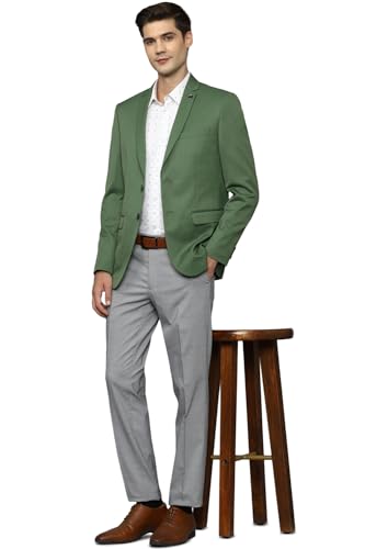 Allen Solly Men's Regular Blazer (ASBZMSLFL12739_Green