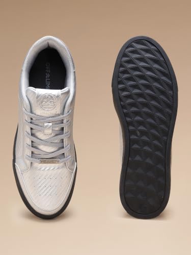OFF LIMITS Men Skyline Select Casual Sneakers,Silver/Black,9 UK