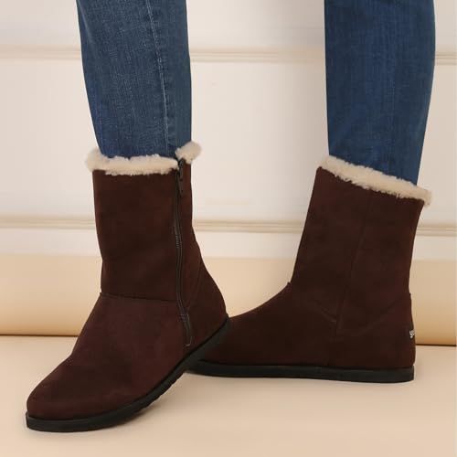 YOHO Slays Model 003 Uggs Boots for women | Packed with the comfort of premium inner fur lining | Stylish Casual Shoes|Comfortable Fit | Wine - UK 8