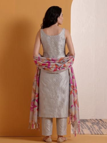 Varanga women s woven design kurta set with bhagalpuri dupatta.