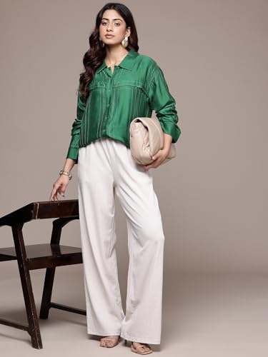 Ritu Kumar Green Solid Full Sleeve Shirt