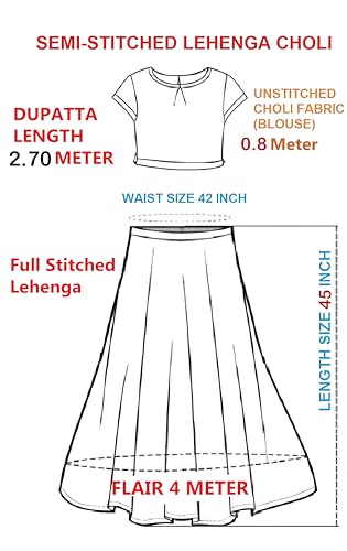 SHYAMLATA Rajasthani Ethnic Bridal Lehenga Choli Set – Traditional Handcrafted Poshak for Women – Stones with Silver Zari Work (Light Blue)