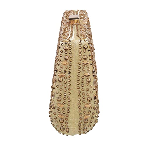 Metro Womens Synthetic Gold Clutch (One Size)