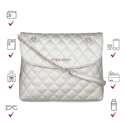 FLYING BERRY Women's Sling Bag (FB-2354_Silver)