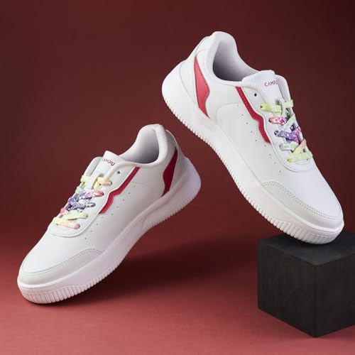 Campus Women's OGL-10 WHT/Rani Sneakers - 5UK/India OGL-10