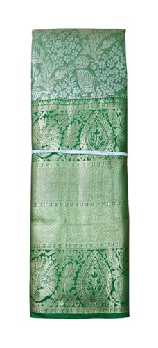 SREE KUMARAN Women's Traditional Handloom Kanchipuram Silk Pure Pattu Sarees | Unstitched Blouse (VSK125-1)