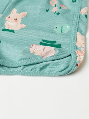 Max Girls Printed Shorts Set (Green_18-24 M)