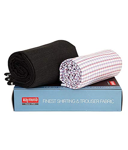 Raymond Fabrics Men's Cotton Unstitched Formal Pant 1.2 m and Shirt 2.25 m Fabric (Multicolour, Free Size) - Set of 6