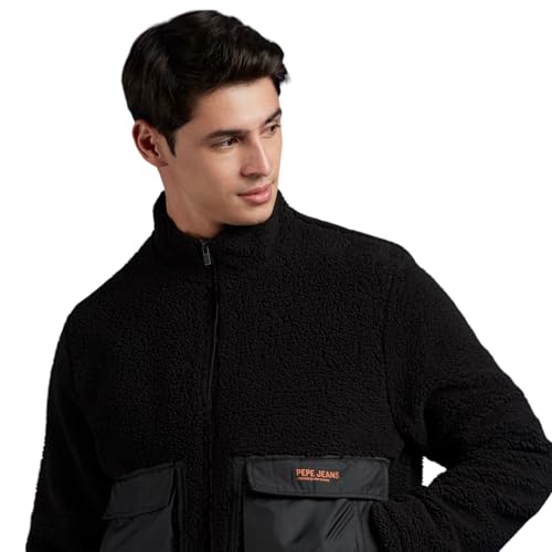 Pepe Jeans Men's Trench Coat (PM403122_Black