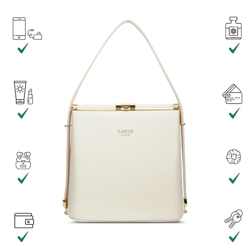 Lavie Luxe Women's Glare25 Frame Satchel Handbag | Satchel Bag For Work | Ladies Purse | Stylish Shoulder Bag | Gift For Women
