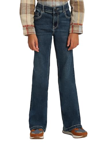 VERO MODA Girl's Solid Bootcut High Rise Blue Jeans