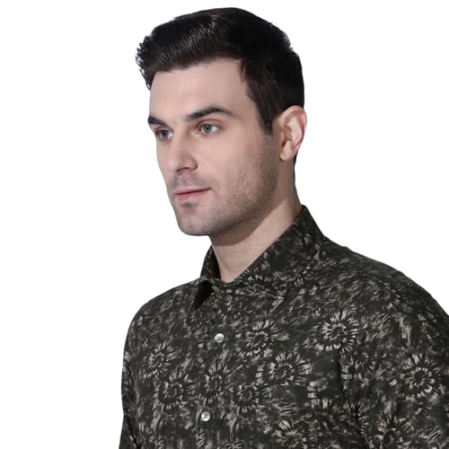 blackberrys Men Formal Brown India Slim Fit Shirt | Solid Brown Formal Shirt with Full Sleeves, Clean Construction and Office Wear Suitability | Size 48