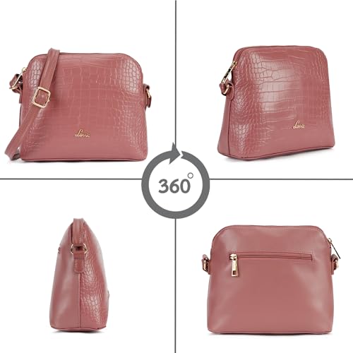 Lavie Women’s Croc Miami Vertical Sling Bag | Ladies Purse Handbag