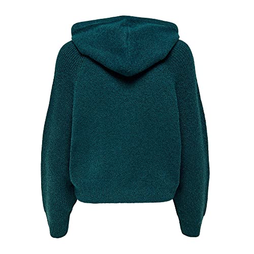 Only Women's Polyester Blend Round Neck Sweater (231085601-Atlantic Deep_Atlantic XS) Green