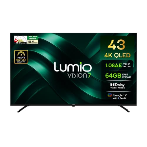 Lumio Vision 7 II 2026 109cm (43 inches) 4K Ultra HD Smart QLED Google TV FTW1-ADSK