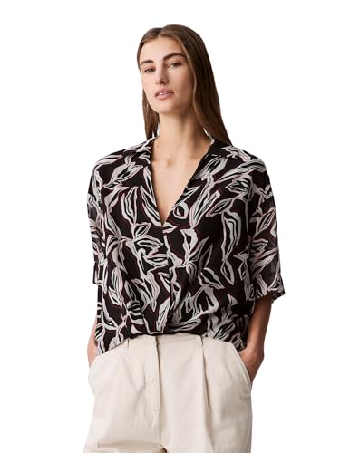 Calvin Klein Jeans Women's 0 Regular Fit T-Shirt (44B945G001_Black